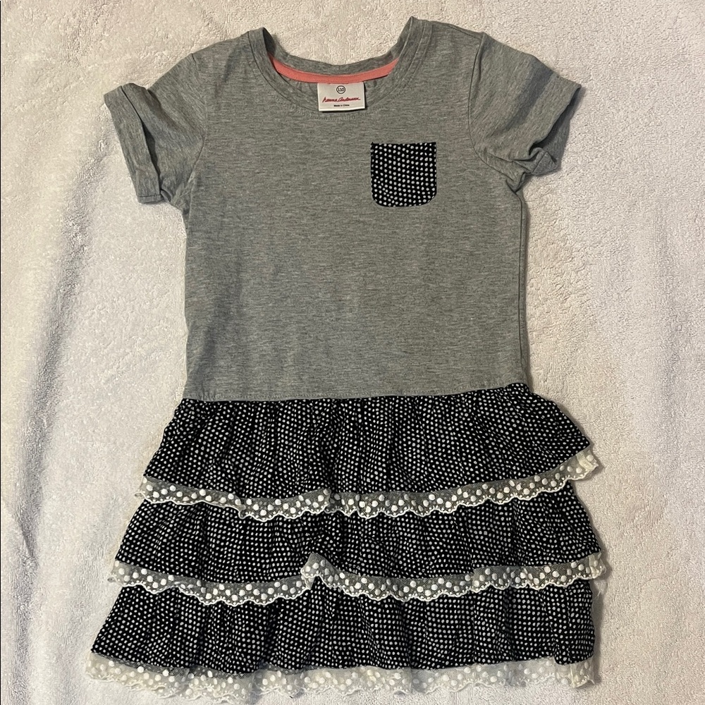 Hanna Anderson Tshirt Polka Dot Ruffle Dress